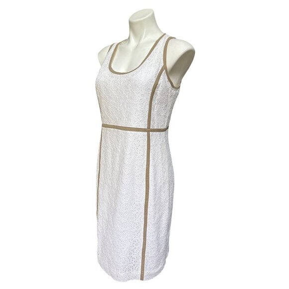MICHAEL Michael Kors White Lace Sheath Dress, Sleeveless Women's Size 8 - Picture 8 of 11